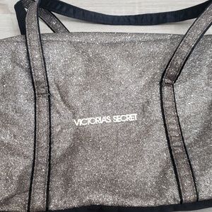 Gold Victorias Secret Duffle Bag